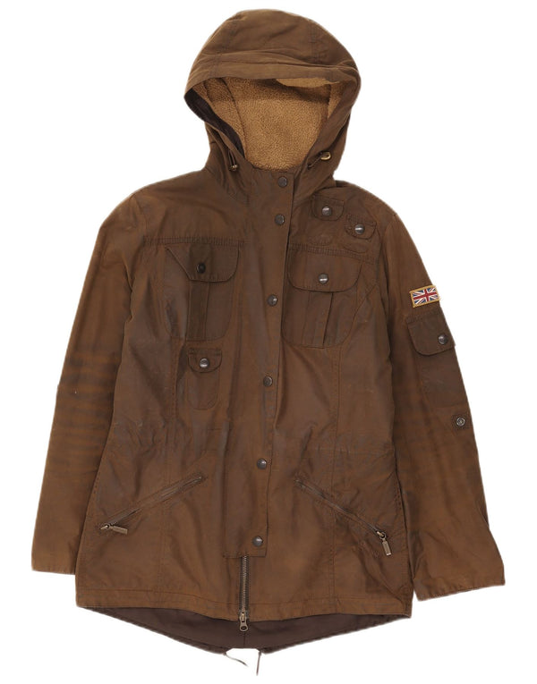 Barbour Γυναικείο μπουφάν Parka με κουκούλα από κερωμένο βαμβάκι UK 8 Small Khaki