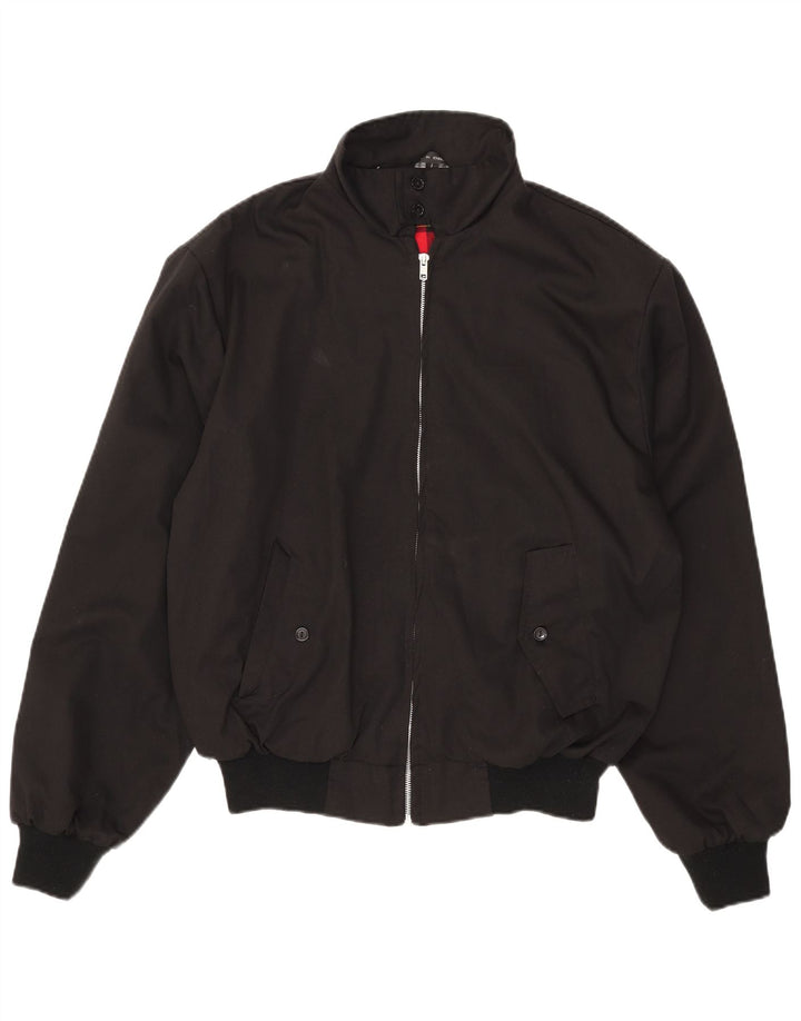 Vintage Ανδρικό Bomber Jacket UK 40 Large Black Polyester