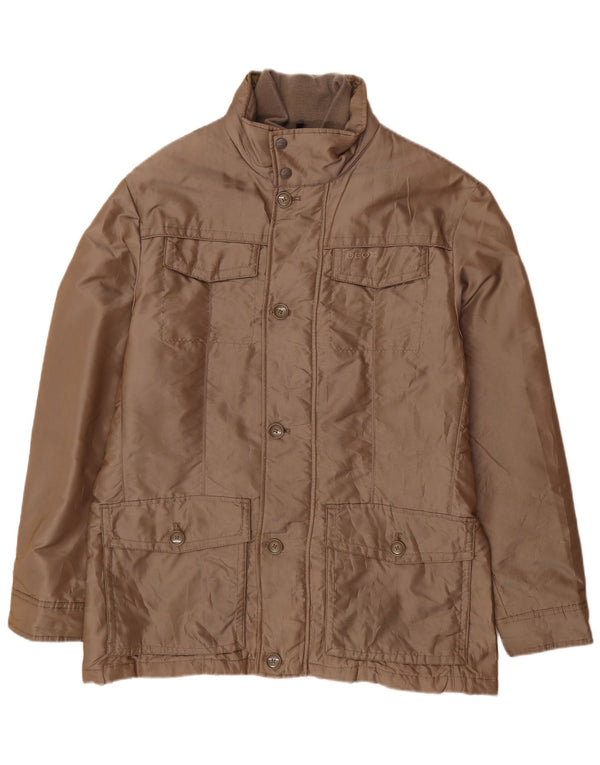 Geox Mens Respira Utility Jacket UK 42 XL Brown Polyamide