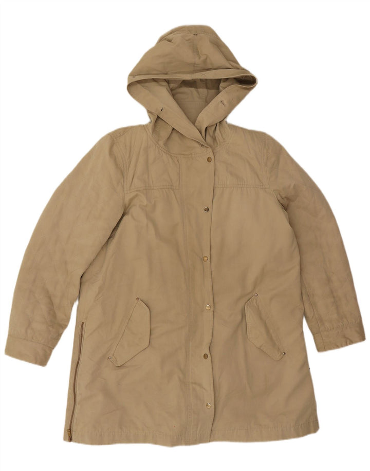 Zara Γυναικείο μπουφάν Parka με κουκούλα UK 16 Large Beige