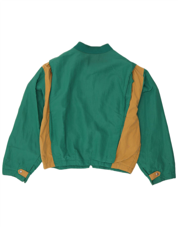 NEWTON Ανδρικό Bomber Jacket UK 42 XL Green Colourblock Βαμβακερό