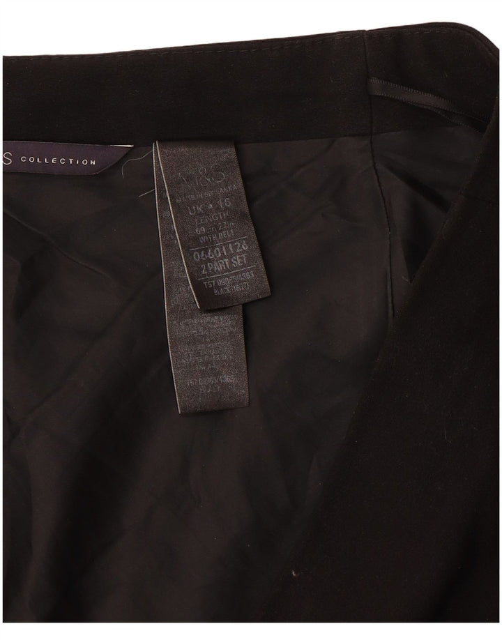 Marks & Spencer Γυναικεία Pencil Φούστα UK 16 Large W34 Μαύρο Πολυεστέρας