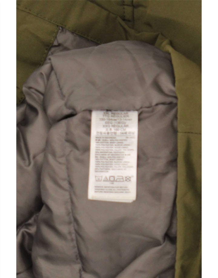 Gap Boys Hooded Parka Jacket 13-14 Years Khaki Polyester