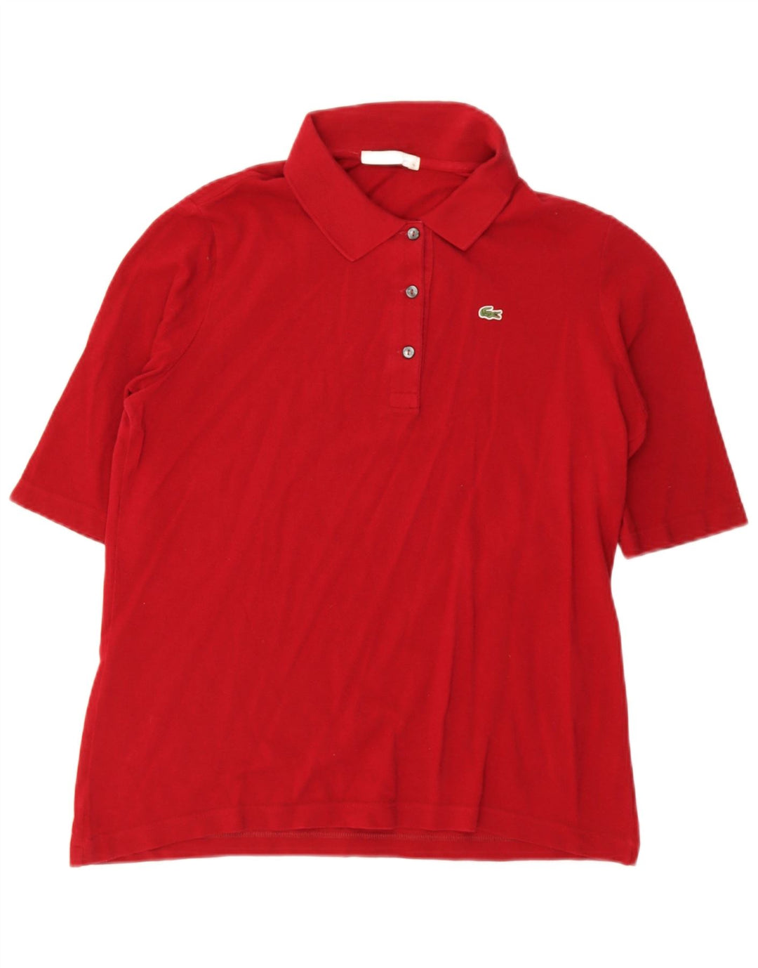 Γυναικείο πουκάμισο Polo Lacoste, μέγεθος 46 XL, κόκκινο βαμβακερό