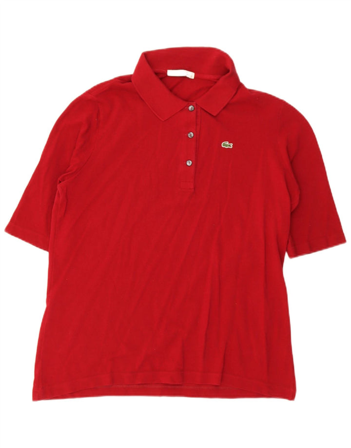 Γυναικείο πουκάμισο Polo Lacoste, μέγεθος 46 XL, κόκκινο βαμβακερό