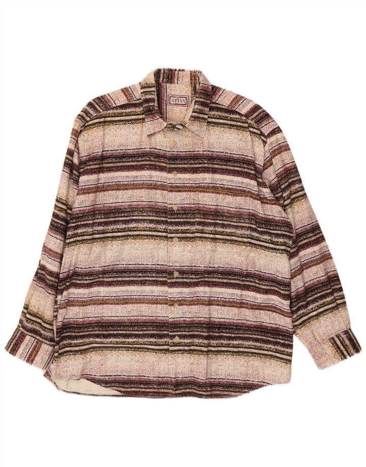 CATTANI Mens Shirt XL Multicoloured Striped