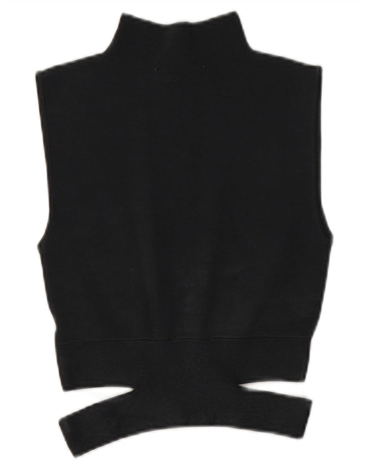 Zara Γυναικείο Αμάνικο πλεκτό τοπ UK 10 Small Grey