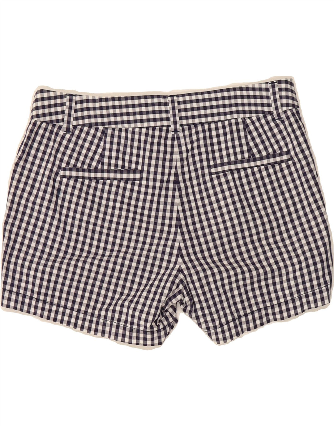 J. CREW Womens Chino Shorts US 4 Small W30  Navy Blue Gingham Cotton Vintage J. Crew and Second-Hand J. Crew from Messina Hembry 