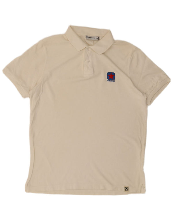 Ανδρικό πουκάμισο πόλο Converse XL Λευκό βαμβακερό