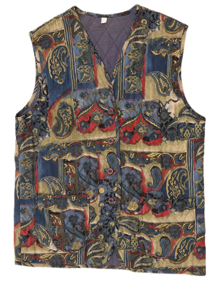 Vintage Γυναικείο Καπιτονέ Gilet EU 42 Μεγάλο πολύχρωμο Paisley