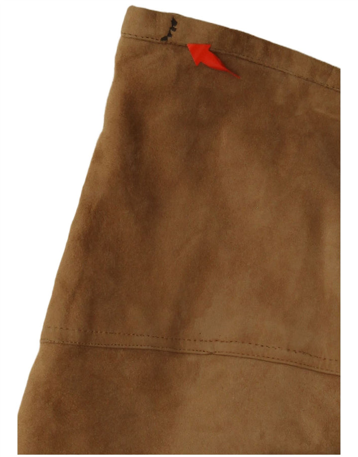 Γυναικεία Suede Φούστα VINTAGE W36 XL Μπεζ