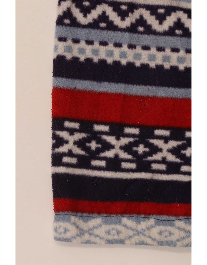 Vintage Ανδρικό Fleece Jacket UK 40 μεγάλο πολύχρωμο γεωμετρικό πολυεστέρα