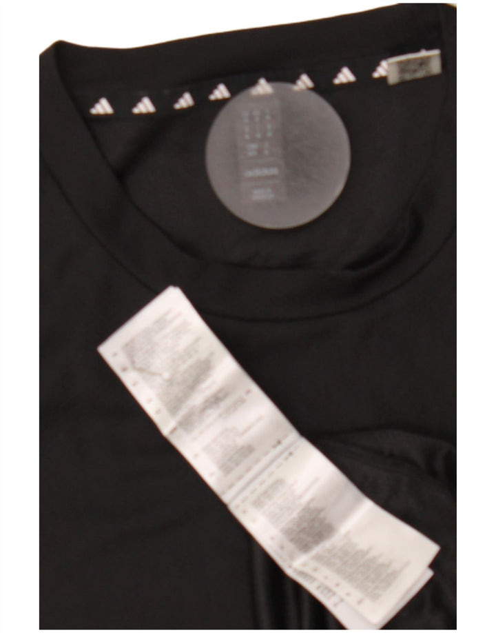Ανδρικό T-Shirt Adidas Top μεσαίο μαύρο πολυεστέρα Sports