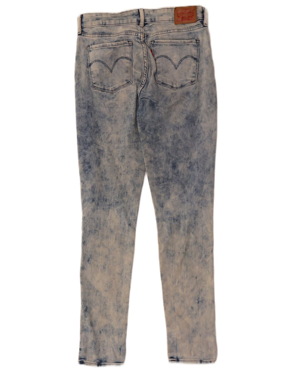 Levi's Womens 711 Acid Wash Skinny Jeans W27 L30 Μπλε βαμβακερό