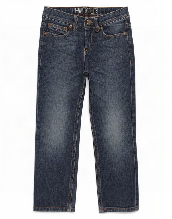 Tommy Hilfiger Boys Straight Jeans 4-5 ετών W22 L18 Blue Cotton