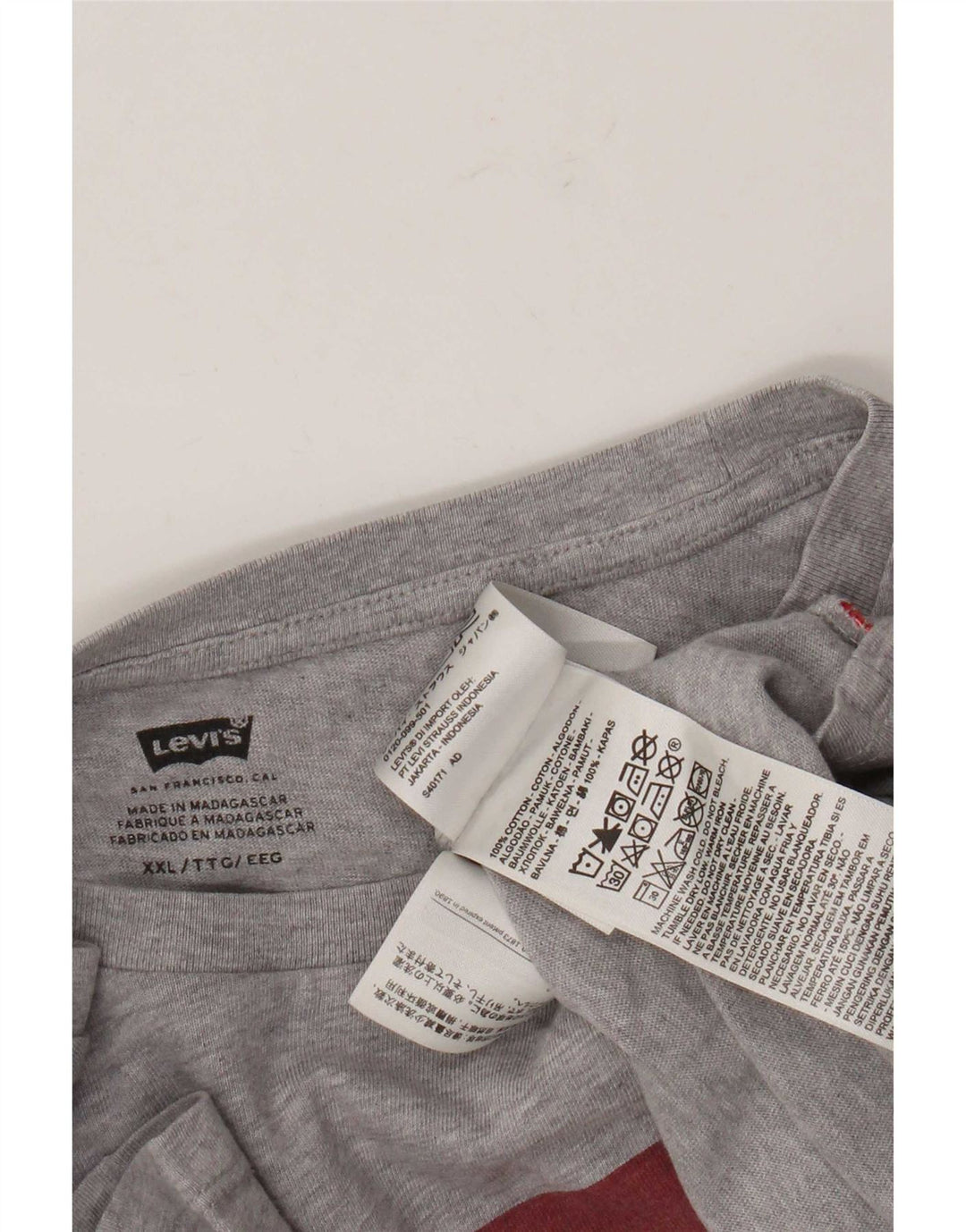 Ανδρικό γραφικό T-Shirt Levi's Top 2XL Γκρι βαμβακερό