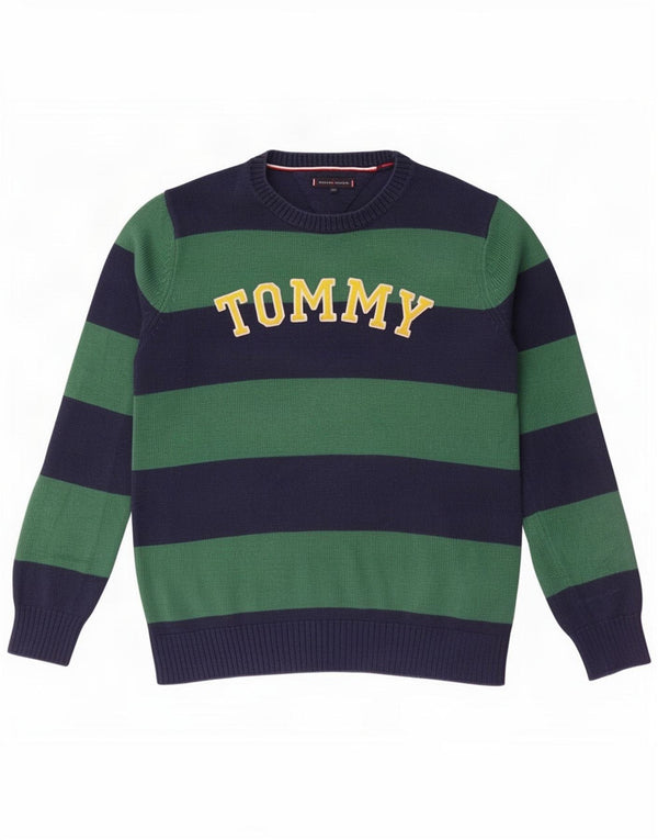 Πουλόβερ Tommy Hilfiger Boys Crew Neck Jumper 13-14 Years Navy Blue ριγέ