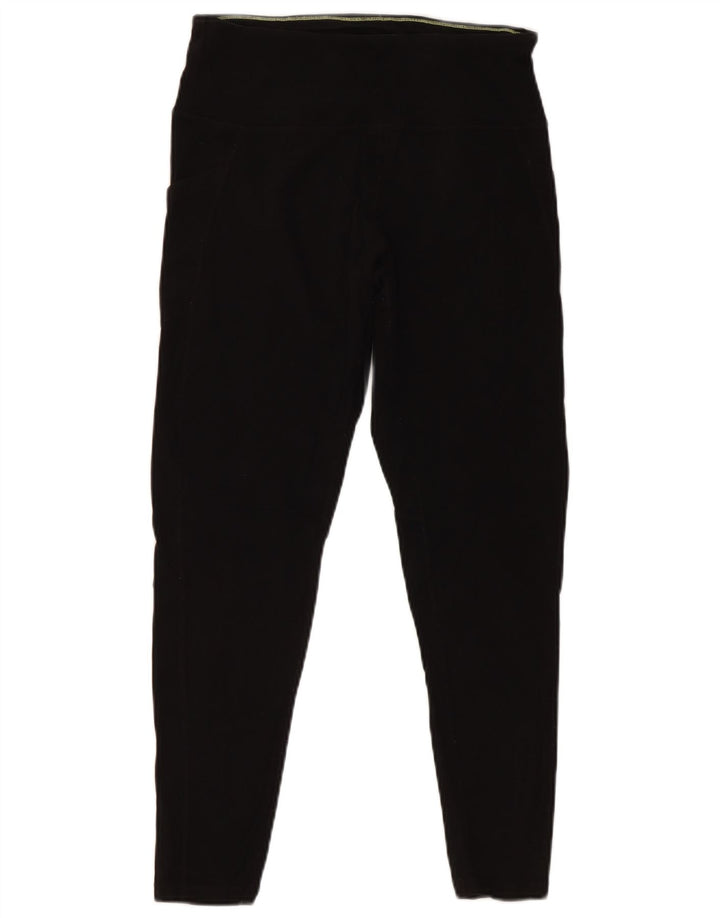 CALVIN KLEIN Γυναικεία γραφικά Crop κολάν UK 12 μεσαίο μαύρο βαμβακερό