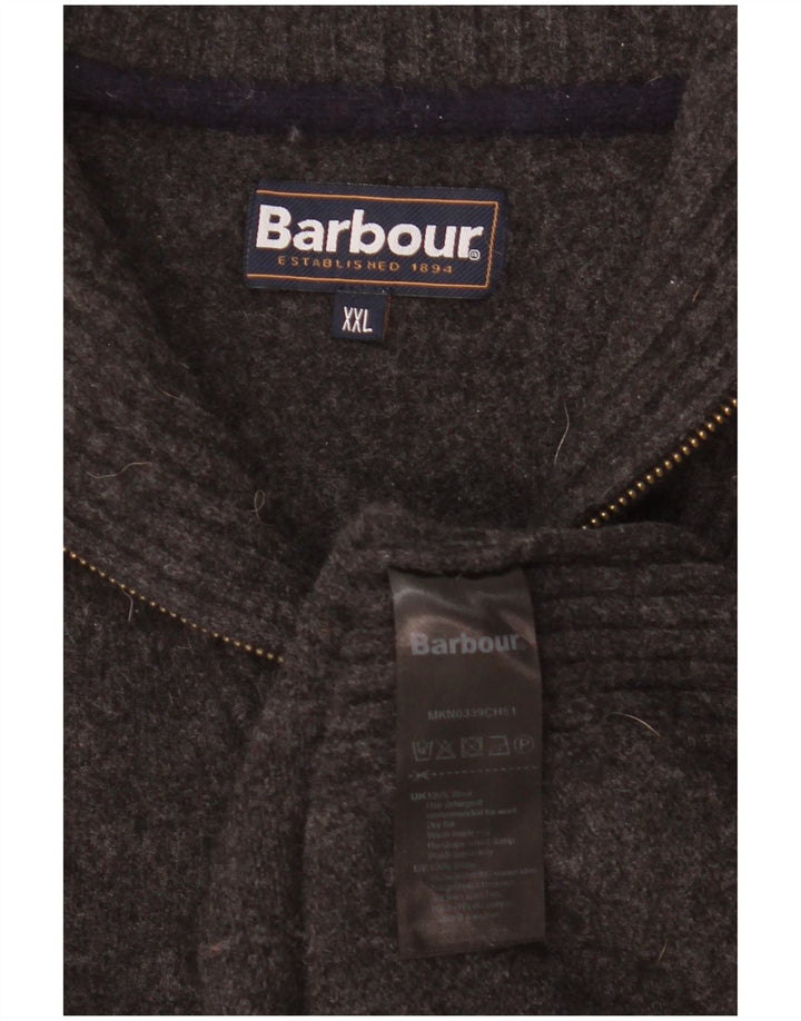 Γυναικείο πουλόβερ με φερμουάρ Barbour UK 20 2XL Γκρι μαλλί