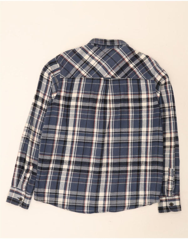 Ανδρικό φανελένιο πουκάμισο Weird Fish Medium Blue Check Cotton