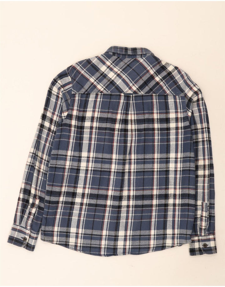 Ανδρικό φανελένιο πουκάμισο Weird Fish Medium Blue Check Cotton