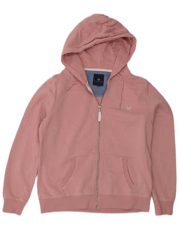 Crew Clothing Γυναικεία πουλόβερ με φερμουάρ κανονική εφαρμογή UK 12 Medium Pink