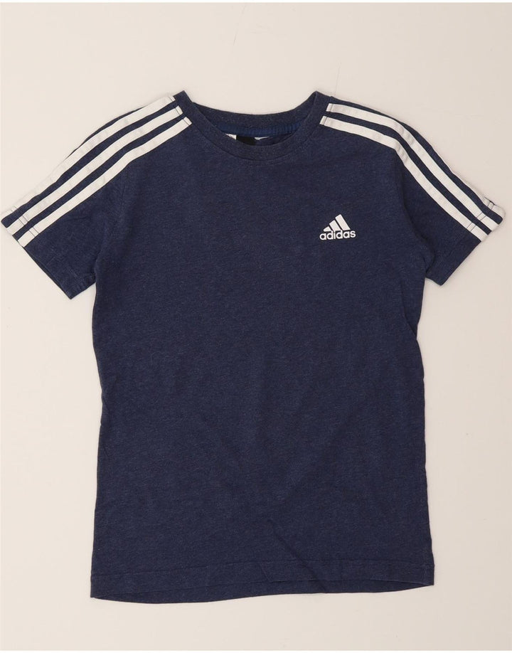 Adidas Boys T-Shirt Top 9-10 Years Navy Blue