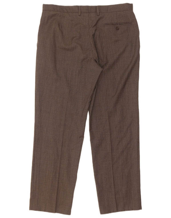 Ανδρικό ίσιο παντελόνι Marks & Spencer W36 L31 Καφέ μαλλί