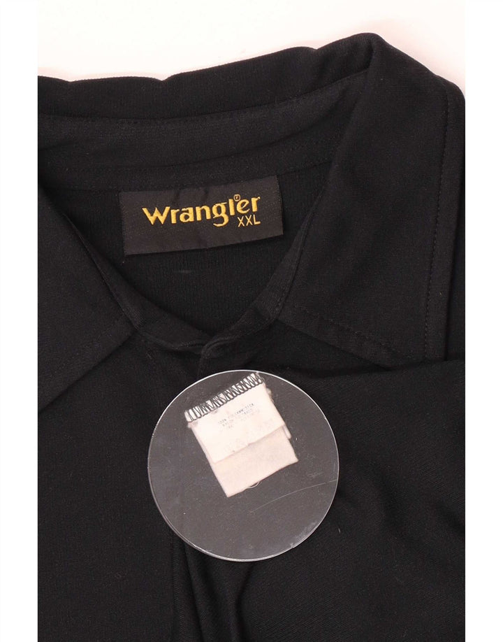 Ανδρικό κοντομάνικο πουκάμισο Wrangler 2XL Μαύρο Πολυαμίδιο