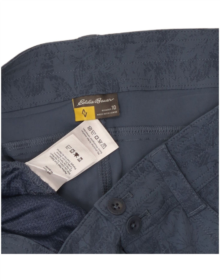 Eddie Bauer Γυναικείο σορτς Cargo US 10 Μεγάλο W32 Μπλε φλοράλ νάιλον