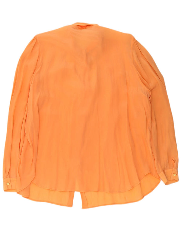 Vintage Γυναικεία Relaxed Fit See Through Μπλούζα EU 40 Medium Orange