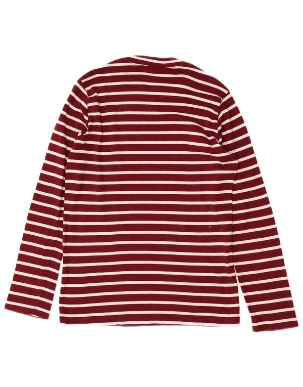 Polo Ralph Lauren γυναικείο μακρυμάνικο UK 10 Small Burgundy ριγέ