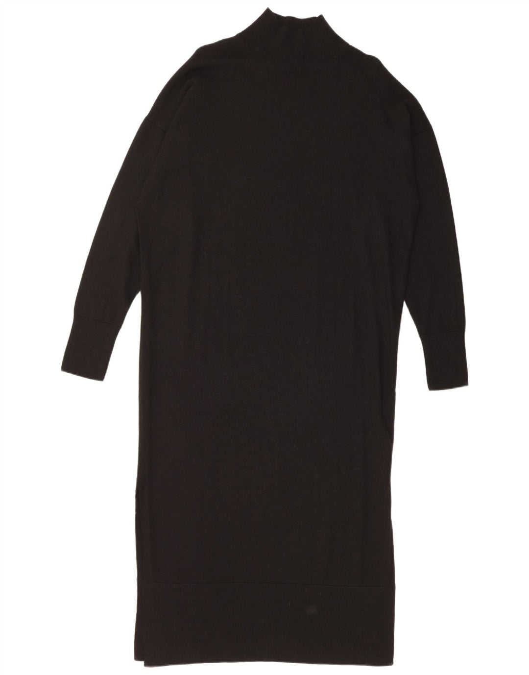 Cos Γυναικείο Maxi Oversized Jumper φόρεμα UK 10 Small Black Wool