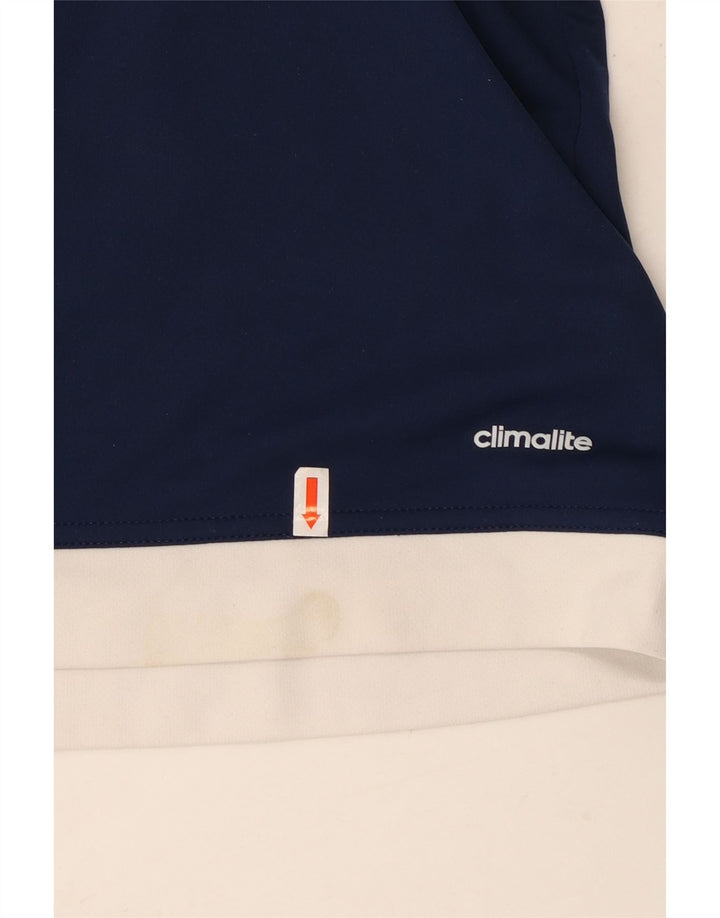Ανδρικό T-Shirt Climalite ADIDAS Top Medium Navy Blue Colorblock Πολυεστέρας