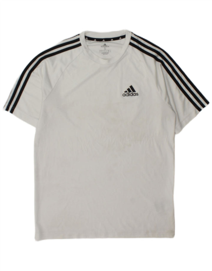 Adidas Ανδρικό T-Shirt Aeroready Top Small White Colourblock Polyester