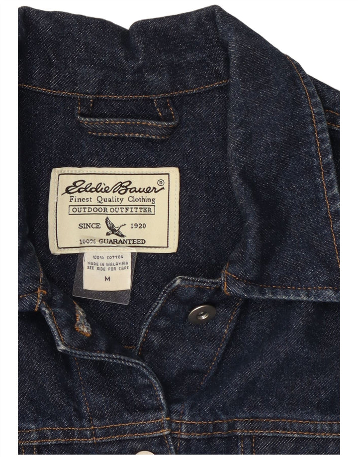 Eddie Bauer Γυναικείο Τζιν Μπουφάν UK 14 Medium Navy Blue Cotton