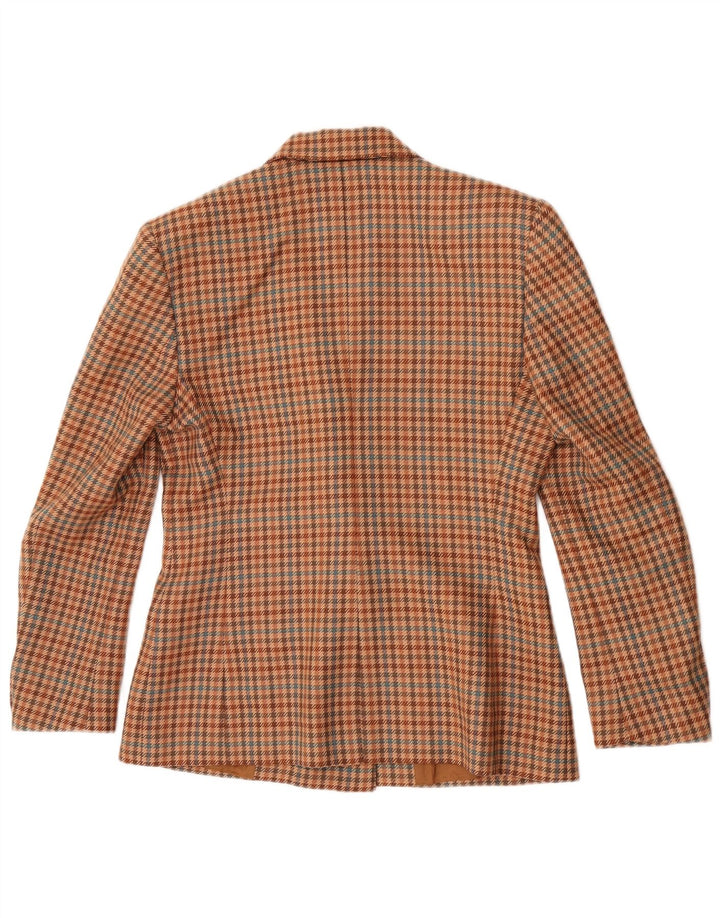 Vintage Γυναικείο Διπλό Μπουφάν Blazer IT 42 Μεσαίο Καφέ Houndstooth
