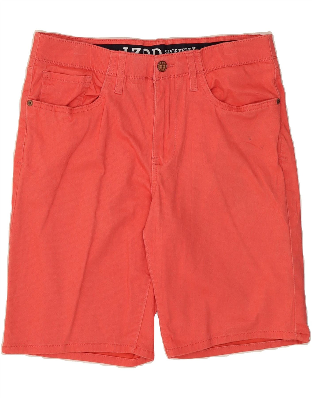 IZOD Mens Classic Fit Casual Shorts W30 Medium Pink Cotton Vintage Izod and Second-Hand Izod from Messina Hembry 