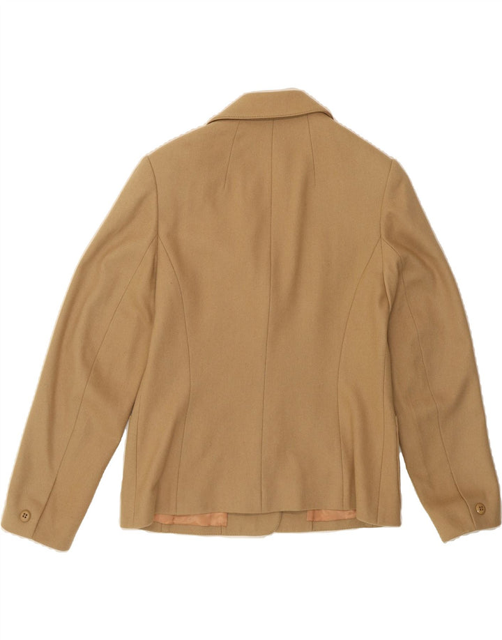 EASTEX Womens 3 Button Blazer Jacket UK 12 Medium Beige New Wool Vintage Eastex and Second-Hand Eastex from Messina Hembry 