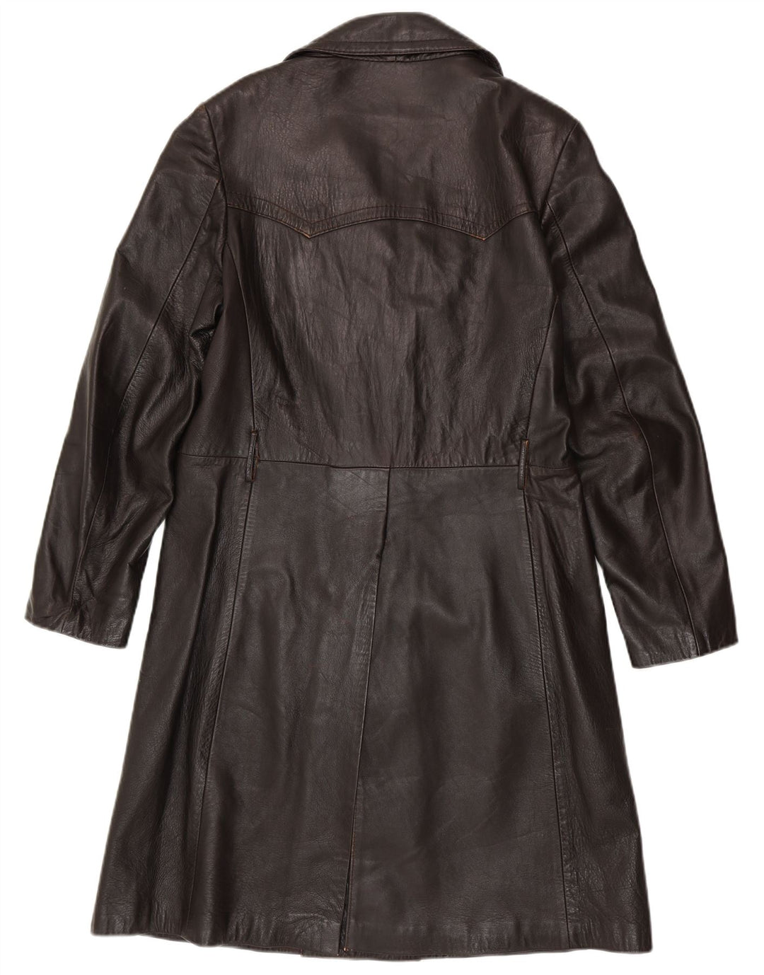 VINTAGE Ανδρικό Δερμάτινο Παλτό IT 50 Μεγάλο Καφέ Δερμάτινο