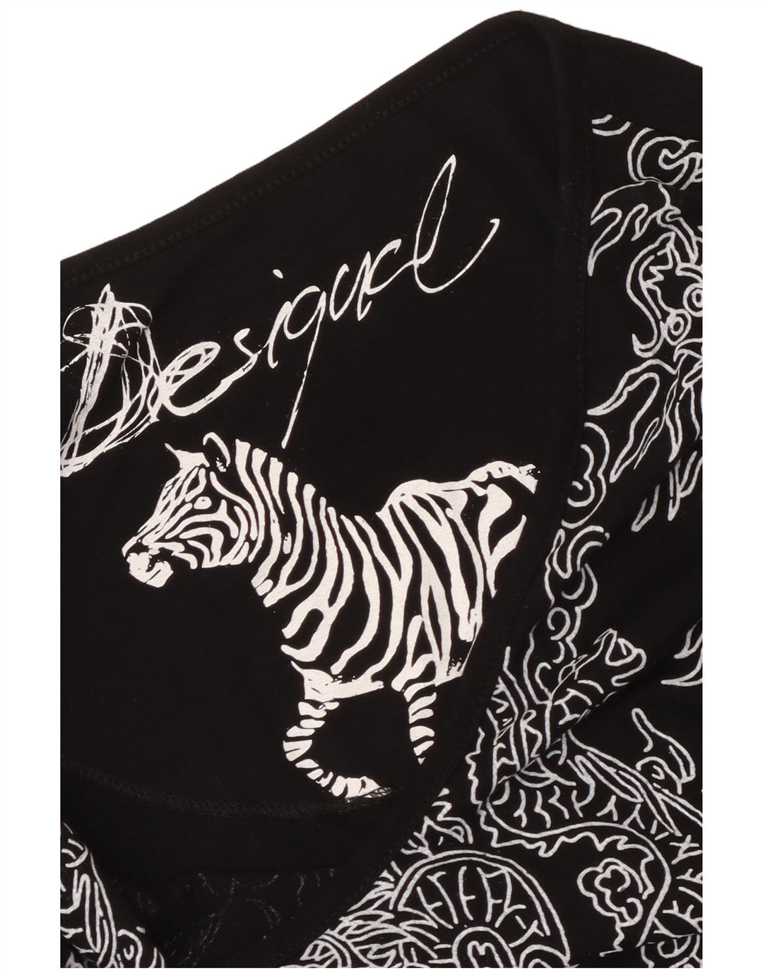 Desigual Γυναικείο Abstract Pattern Φόρεμα A-Line UK 6 XS Μαύρο
