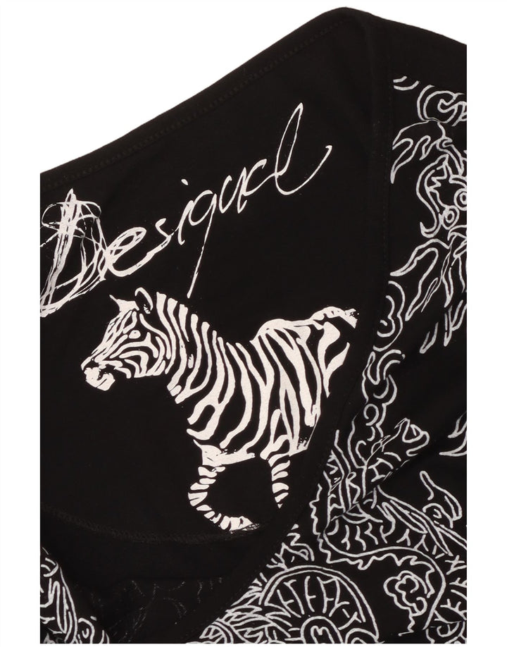 Desigual Γυναικείο Abstract Pattern Φόρεμα A-Line UK 6 XS Μαύρο
