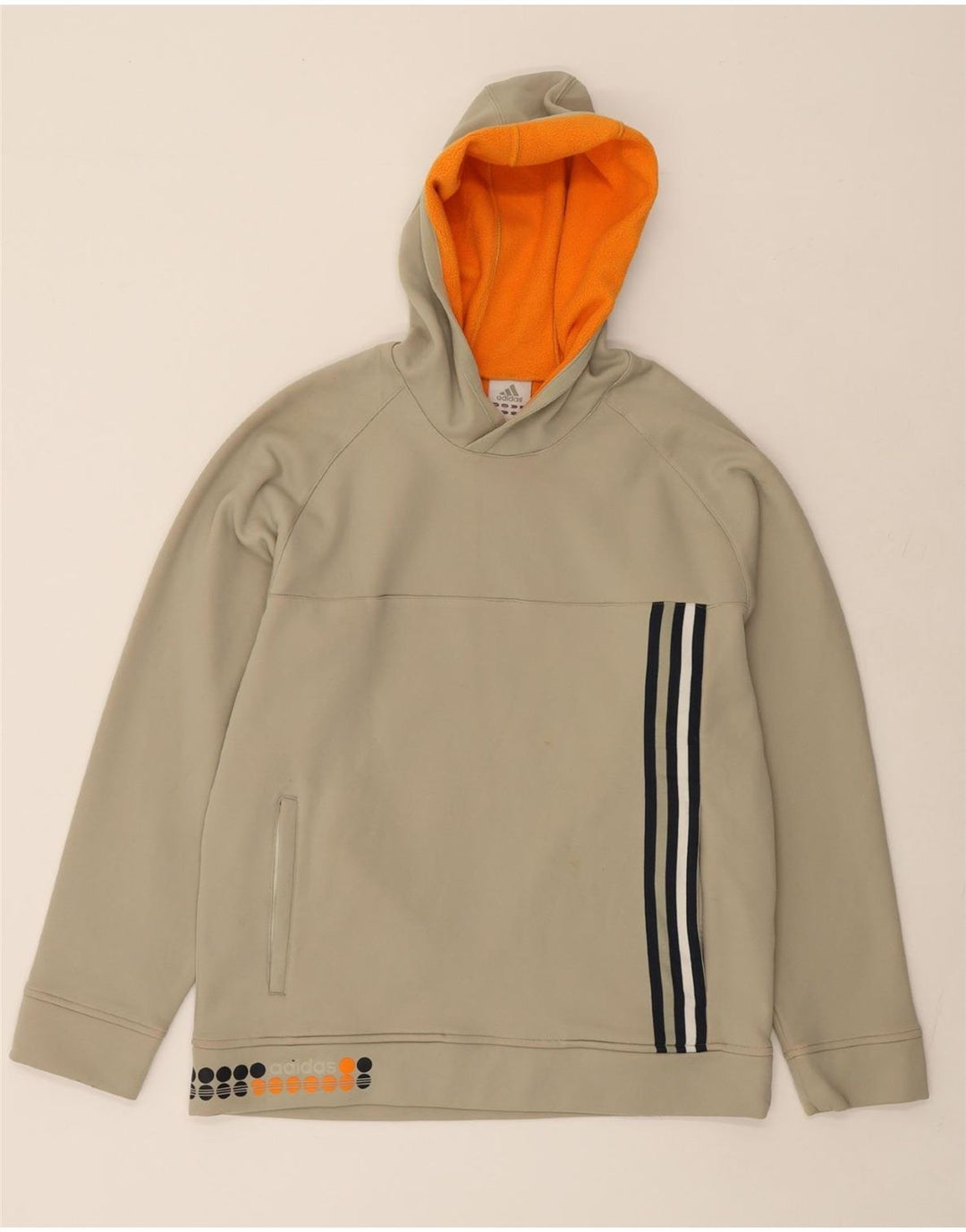 ADIDAS Mens Hoodie Jumper Small Green Polyester