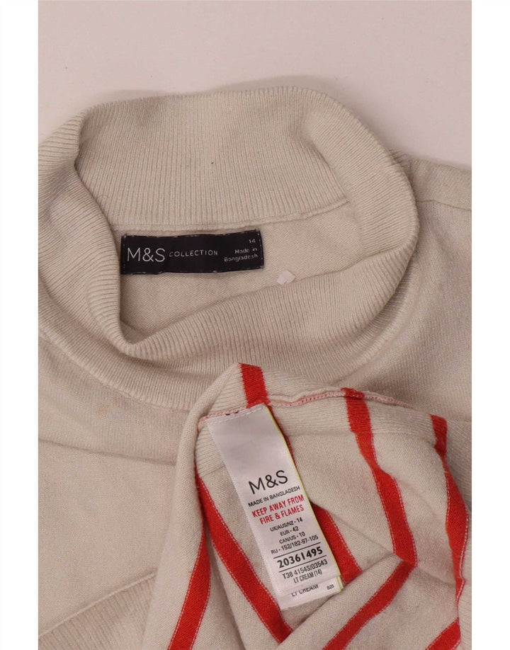 Marks & Spencer Γυναικείο γιλέκο τοπ UK 14 μεσαία μπεζ ριγέ βισκόζη