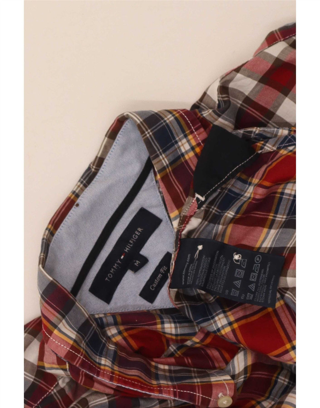 Ανδρικό πουκάμισο Tommy Hilfiger Custom Fit, μεσαίο κόκκινο βαμβακερό