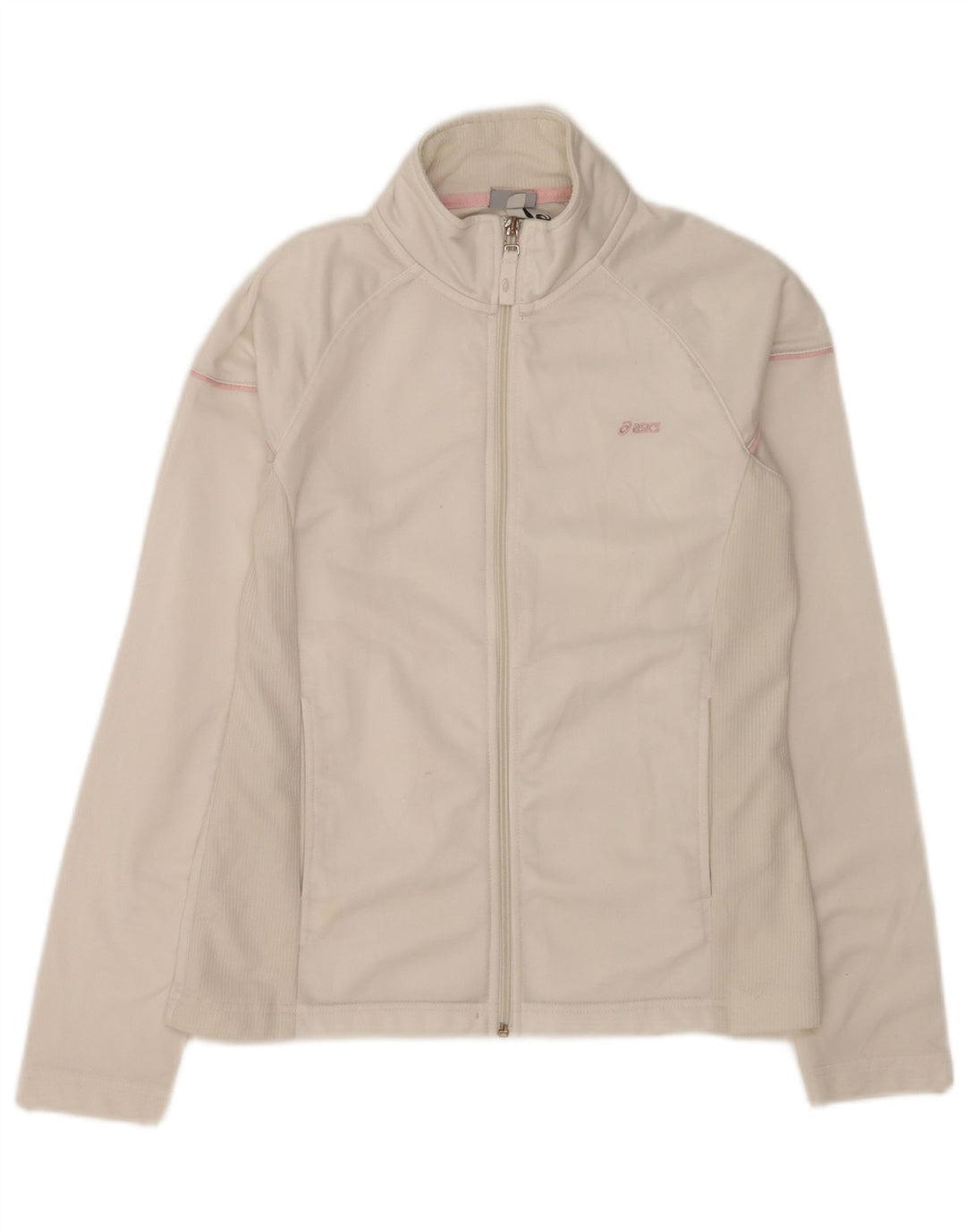 Γυναικεία αθλητική φόρμα Asics Top Jacket UK 12 Medium White Polyester