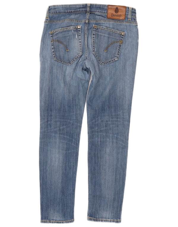 DONDUP Womens Distressed Slim Jeans W29 L27 Blue Cotton