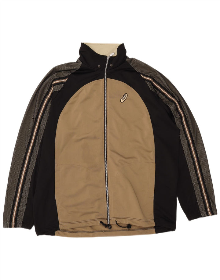 Ανδρική φόρμα γυμναστικής γραφική Asics Top Jacket 2XL Beige Colourblock