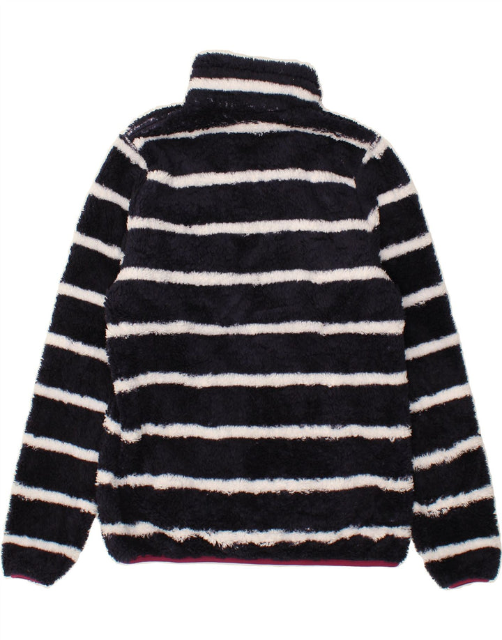 MOUNTAIN WAREHOUSE Womens Fleece Jumper UK 12 Medium Navy Blue Striped Vintage Mountain Warehouse and Second-Hand Mountain Warehouse from Messina Hembry 
