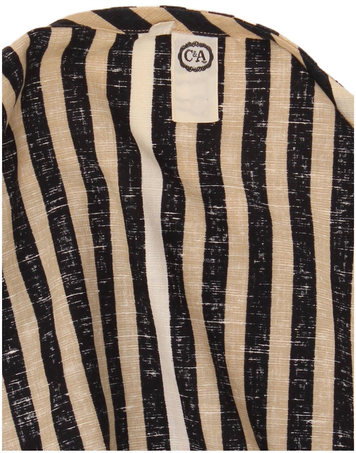 C & A Γυναικεία Μπλούζα Crop Top EU 42 Μεγάλη Μαύρη ριγέ βαμβακερή